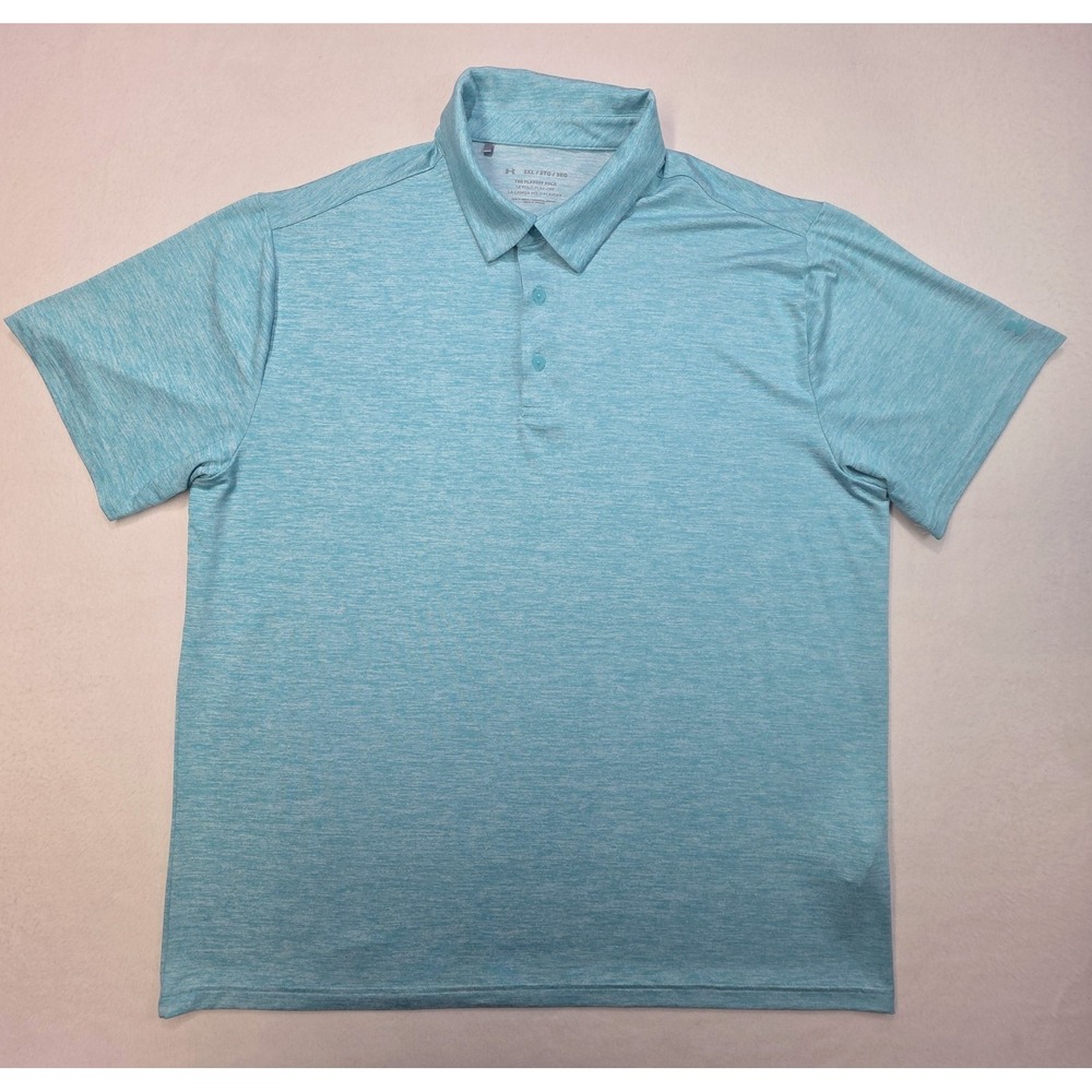 Under Armour‎ Polo Shirt Mens 3XL LIMITED USE Blue Green The Playoff Polo